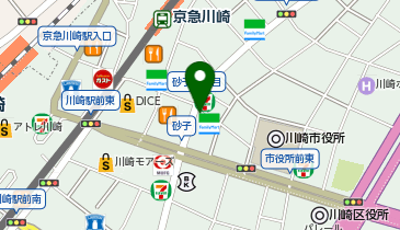 川崎市役所広場の地図画像