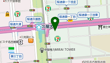 星が丘製麺所 久屋大通店の地図画像