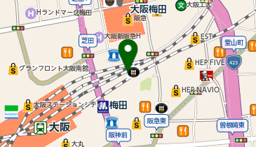 あの子の好きなスパゲッティWHAT(ワット)・・・? 新梅田食堂街店の地図画像