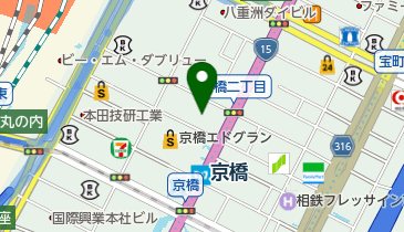 京橋トラストタワーの地図画像