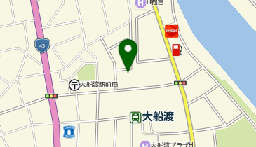 魚の駅 大船渡の地図画像