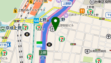 駅前ピアノ ベースオントップ上野店の地図画像