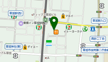 銀座コージーコーナー アコス草加の地図画像