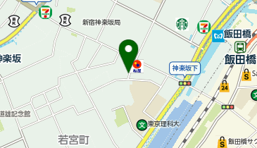 神楽坂天窓の地図画像