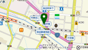 味の萬楽の地図画像