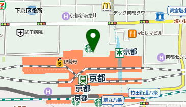 よーじや 京都駅烏丸中央口コーナーの地図画像