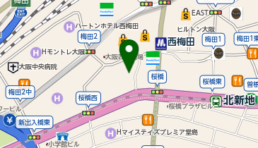 ディオス マーラータン 西梅田店の地図画像
