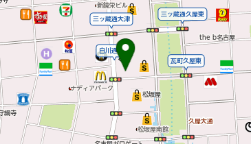 湊や磯吉食堂 名古屋栄店の地図画像