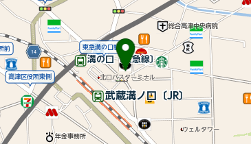イエローサブマリン 溝口店の地図画像