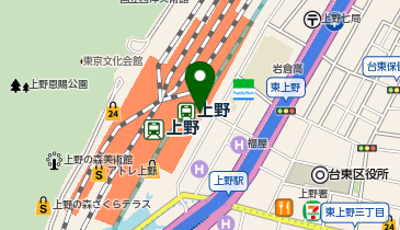 ジェクサー・フィットネス&スパ 上野の地図画像