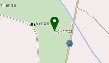 下川町ふるさと交流館の地図画像