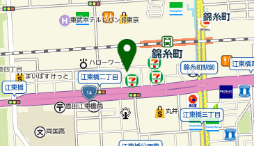 天ぷらすずき 錦糸町の地図画像