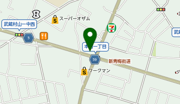 ゆず庵 武蔵村山店の地図画像