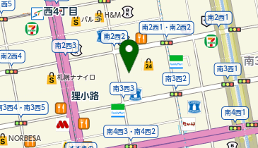 理容プラーナ 狸小路店の地図画像