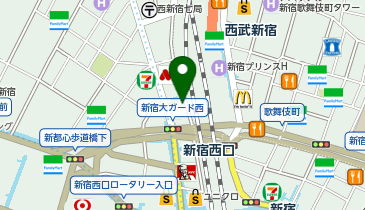 ゆず庵 新宿西口大ガード店の地図画像