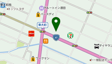 株式会社南東北クボタ クボタモーターカーズ庄内(自動車販売店舗)の地図画像