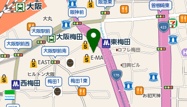 梅田ロフトの地図画像