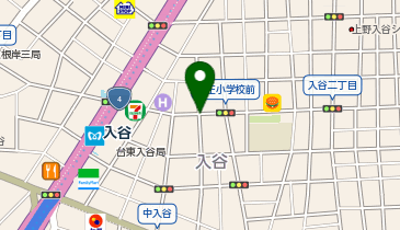 入谷金美館通り商店会の地図画像