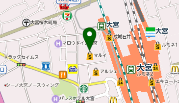 ハワイアンフォレストSpa 大宮マルイ店の地図画像