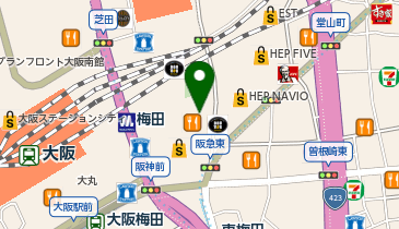 ホームズパスタ トラットリア 梅田 阪急グランドビル店の地図画像
