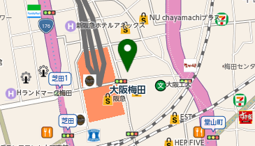 シーシャ&times;ダーツ&times;バー C.STAND(シースタンド) 梅田茶屋町店の地図画像