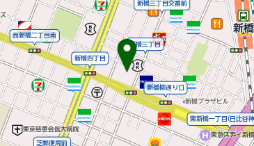 三菱UFJ銀行 新橋支店の地図画像