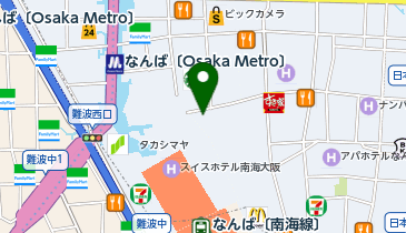 ジャンカラ セルフの方のなんば店の地図画像