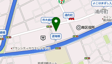 横浜市浦舟地域ケアプラザの地図画像