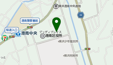 横浜市港南中央地域ケアプラザの地図画像