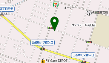 横浜市日吉本町地域ケアプラザの地図画像