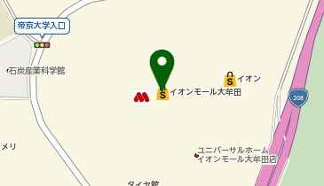雑貨館インキューブ イオンモール大牟田店の地図画像