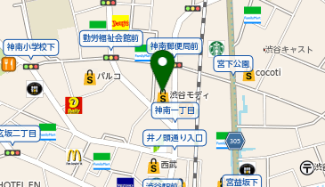 Onitsuka Tiger SHIBUYA1(オニツカタイガー渋谷1)の地図画像