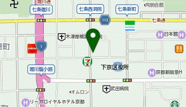 アフロートネイルスクール 京都駅前校の地図画像