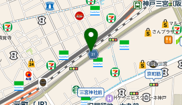 神戸三宮(高架商店街前)高速バス乗り場 Cバースの地図画像