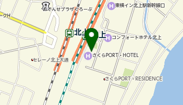 北上観光物産館アクセスの地図画像