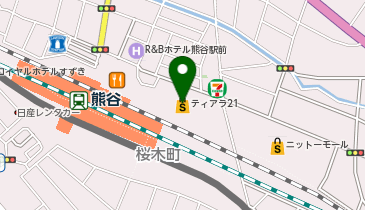 アプリーレ ティアラ21店の地図画像