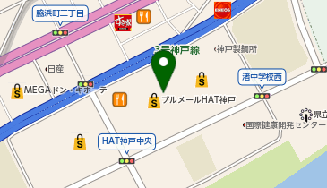 ひごペットフレンドリー ブルメールHAT神戸店の地図画像
