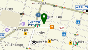 て鶏あし鶏 盛岡大通店の地図画像