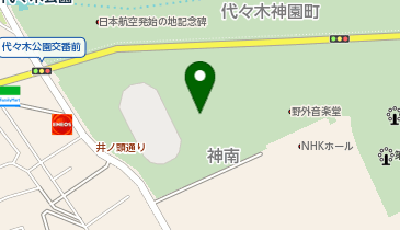 代々木公園バスケットコートの地図画像