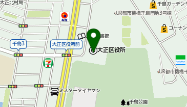 藤井組 大正区民ホールの地図画像