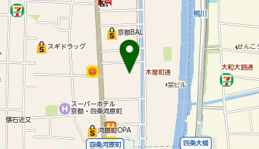 セイコーブティック 京都の地図画像