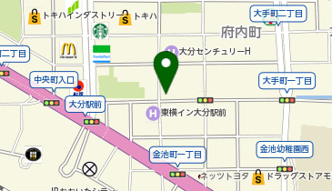 クレープとエスプレッソと府内町の地図画像