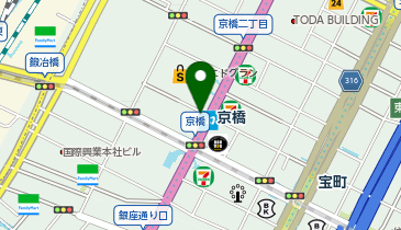 【9/11オープン】パタゴニア 東京・京橋の地図画像