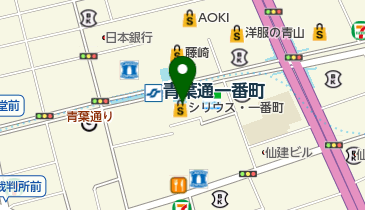 TAYA(タヤ) 仙台シリウス・一番町店の地図画像