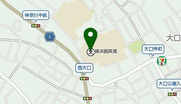 横浜創英高等学校の地図画像