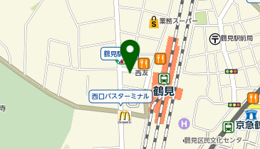 とんかつ新宿さぼてん 鶴見西友店の地図画像