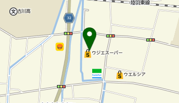 ウジエスーパー 中里店の地図画像