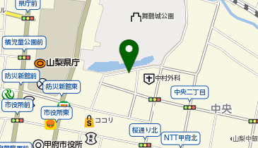 レンタサイクル貸出しスポット こうふ亀屋座の地図画像