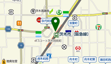 洋麺屋五右衛門 阪急茨木店の地図画像