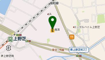 十字屋クリーニング 西友・上野芝店の地図画像